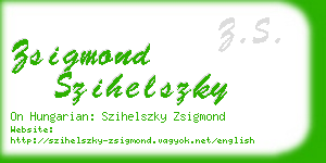zsigmond szihelszky business card